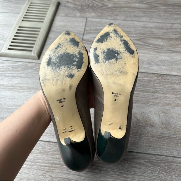 Vintage Faith Multicolour Retro  Fashion Leather Pumps Made in Spain - Picture 13 of 14